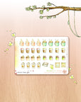 Off The Clock - Decorative Watercolor Stickers MINI - Hot Beverages & Cupcakes