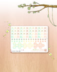 Off The Clock - Watercolor Planner Stickers MINI - Monthly Dates