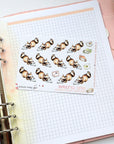 Writing Time - Decorative Watercolor Stickers - Writing Raccoons