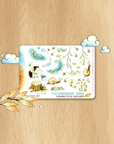 Feathery Fall - Decorative Watercolor Stickers MINI - Hedgehogs With Lightening Bugs