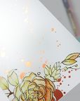 Feathery Fall - Foiled Washi Card - OOPS SALE