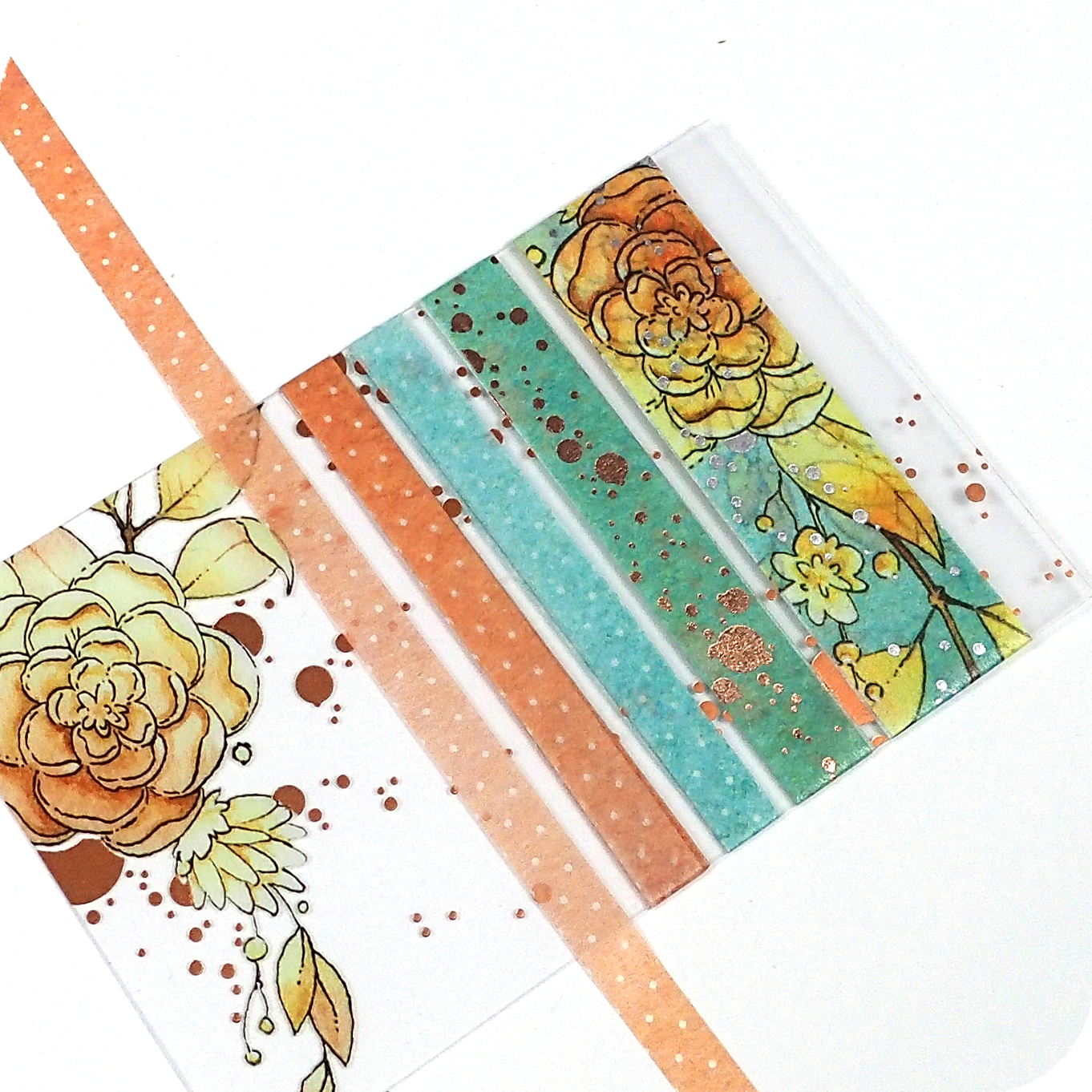 Feathery Fall - Thin Washi Tape - Coral Brown – Linouspots