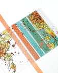 Feathery Fall - Thin Washi Tape - Coral Brown