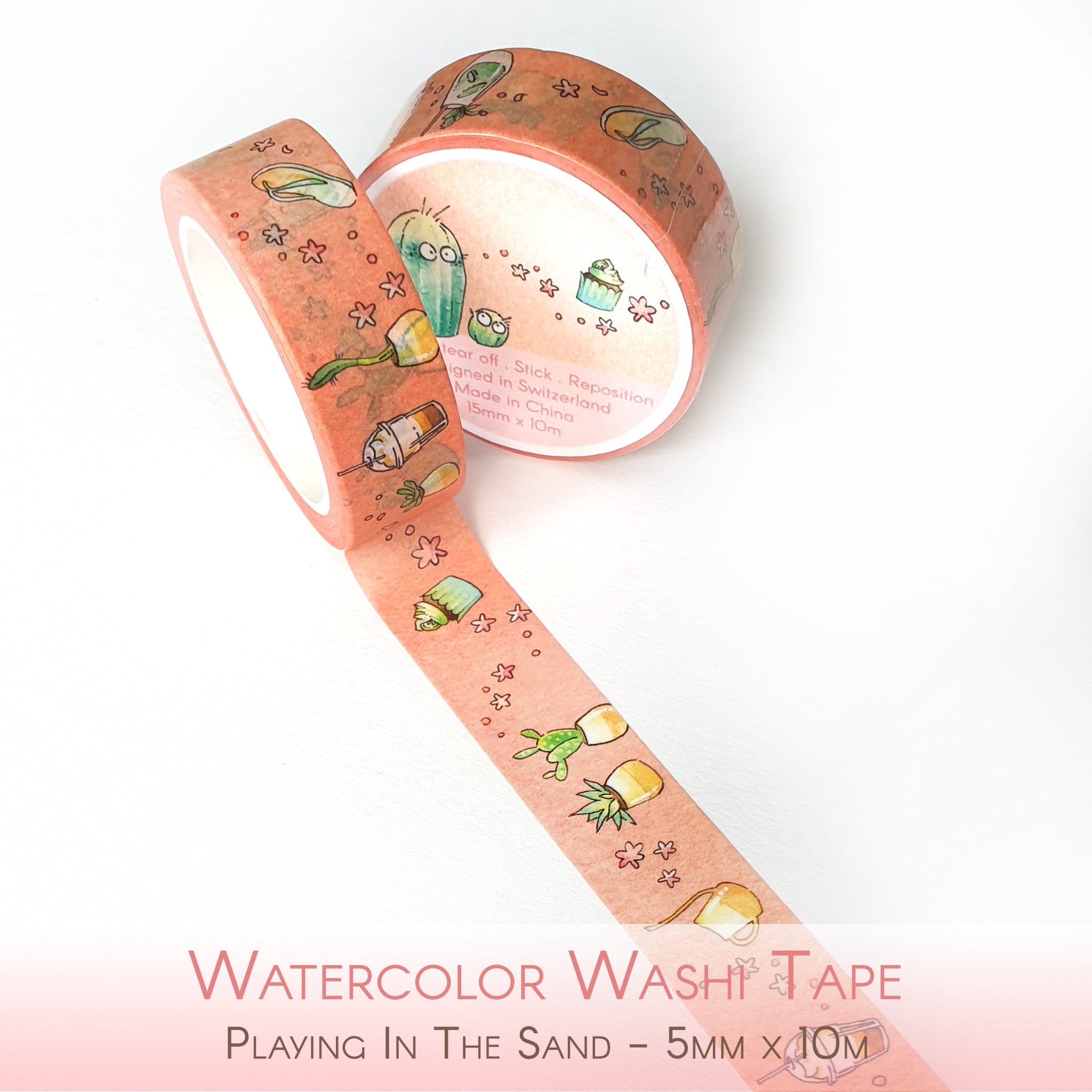 Green Splatter Dot Watercolor Washi Tape