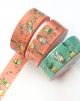 Playing In The Sand - 15mm Washi Tape - Cactus and Succulents Peach