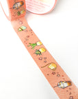 Playing In The Sand - 15mm Washi Tape - Cactus and Succulents Peach