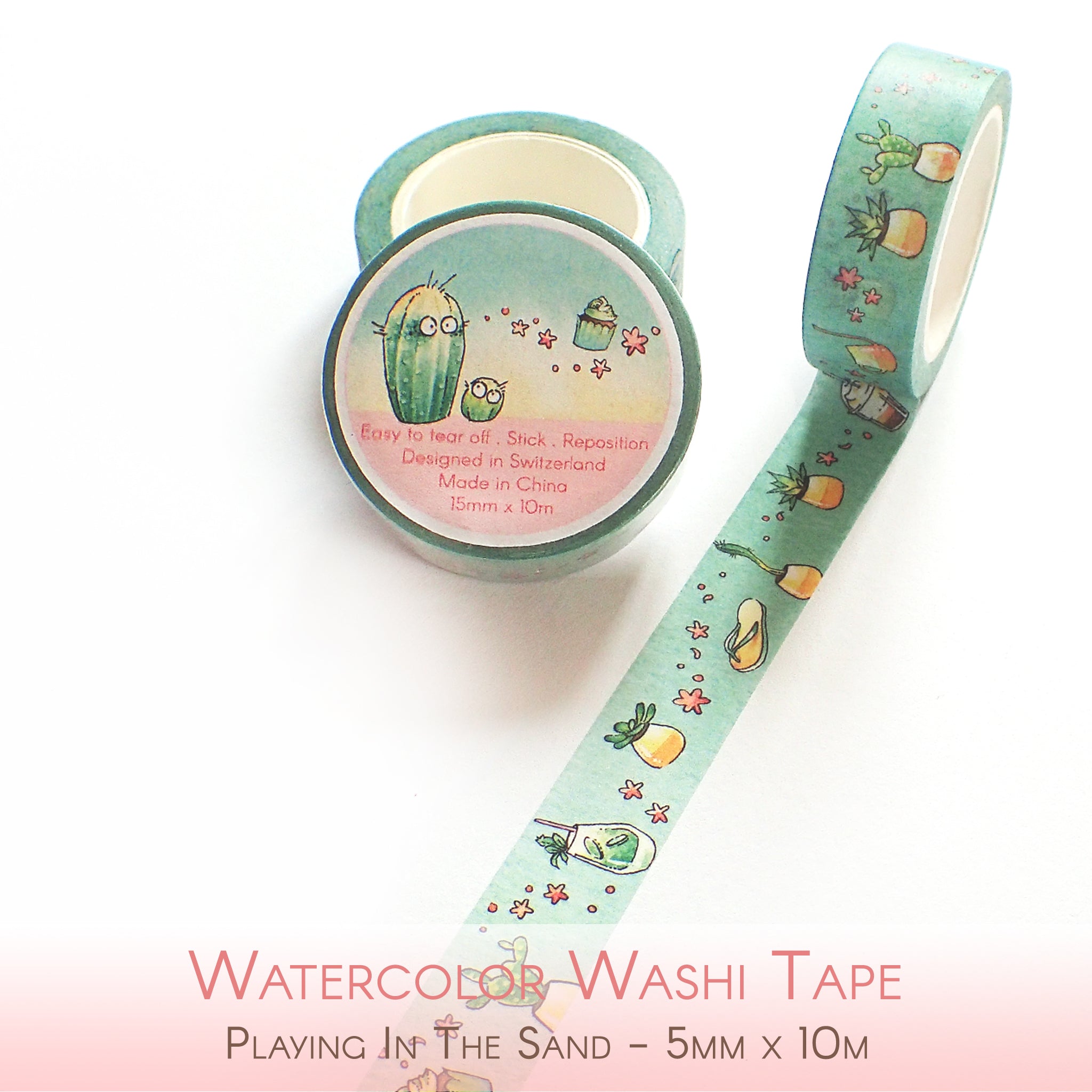 Green Splatter Dot Watercolor Washi Tape
