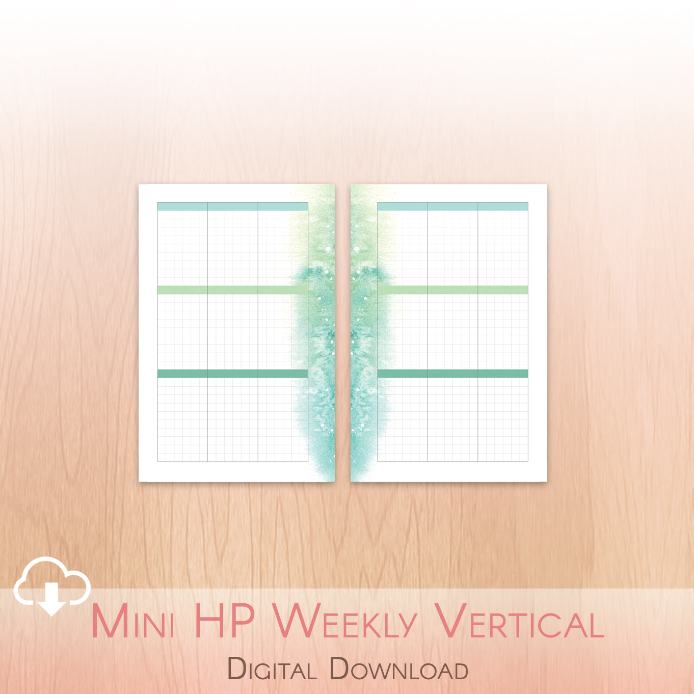 Printable files for mini Happy Planners - vertical weekly layout