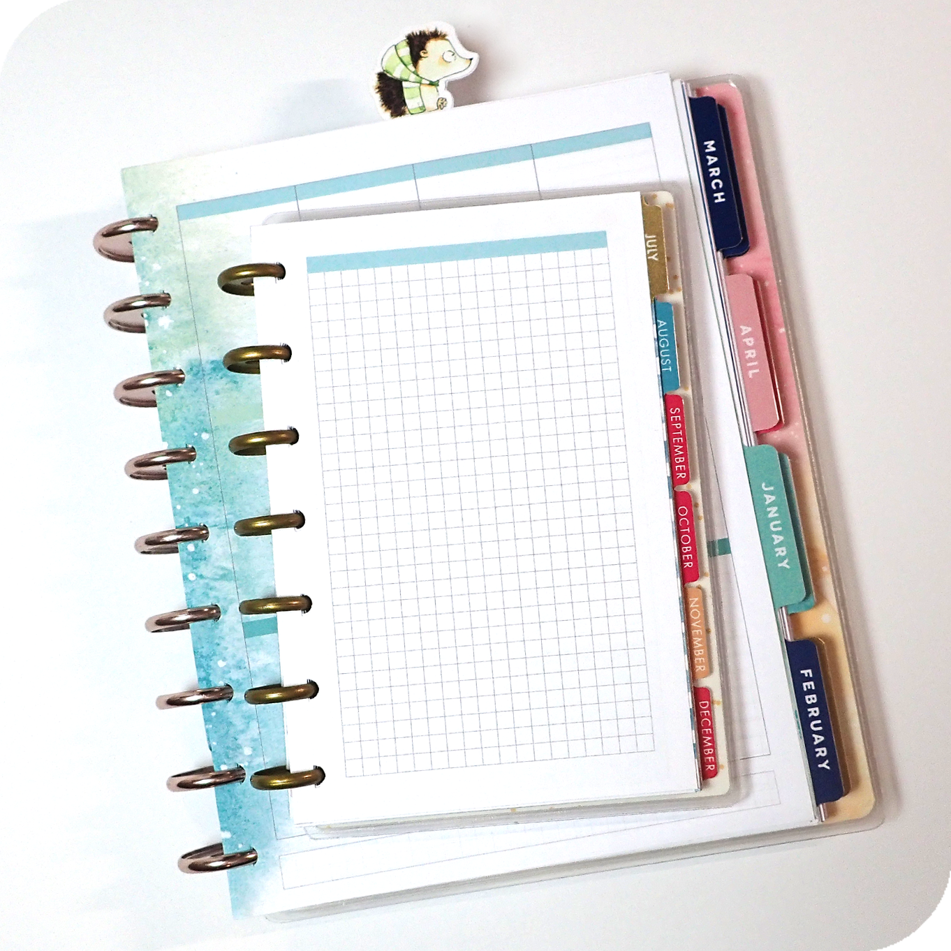 Printable files for mini Happy Planners - grid notes layout