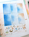 A Pug's Life - Watercolor Planner Stickers - Foiled 1,5’’ Fullboxes Blue ✨