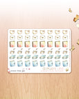 A Pug's Life - Watercolor Planner Stickers MINI - Envelopes, Notebooks, Planners