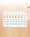 A Pug's Life - Watercolor Planner Stickers MINI - Envelopes, Notebooks, Planners