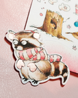 Mrs Raccoon Die Cut For Wintertime