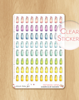 Rainbow Fitness Collection : 80 Water Bottle Stickers
