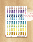Rainbow Fitness Collection : 72 Exercise Mat Stickers