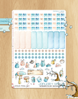 Frosty Times - Watercolor Planner Stickers - Monthly Dates (ECLP & HP)