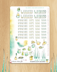 Playing In The Sand - Watercolor Planner Stickers - Lettered Headers