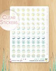 Playing In The Sand - Watercolor Planner Stickers - Weather Icons