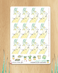 Playing In The Sand - Watercolor Planner Stickers - 12 Road Trip Stickers