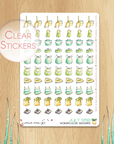 Playing In The Sand - Watercolor Planner Stickers - House Chores