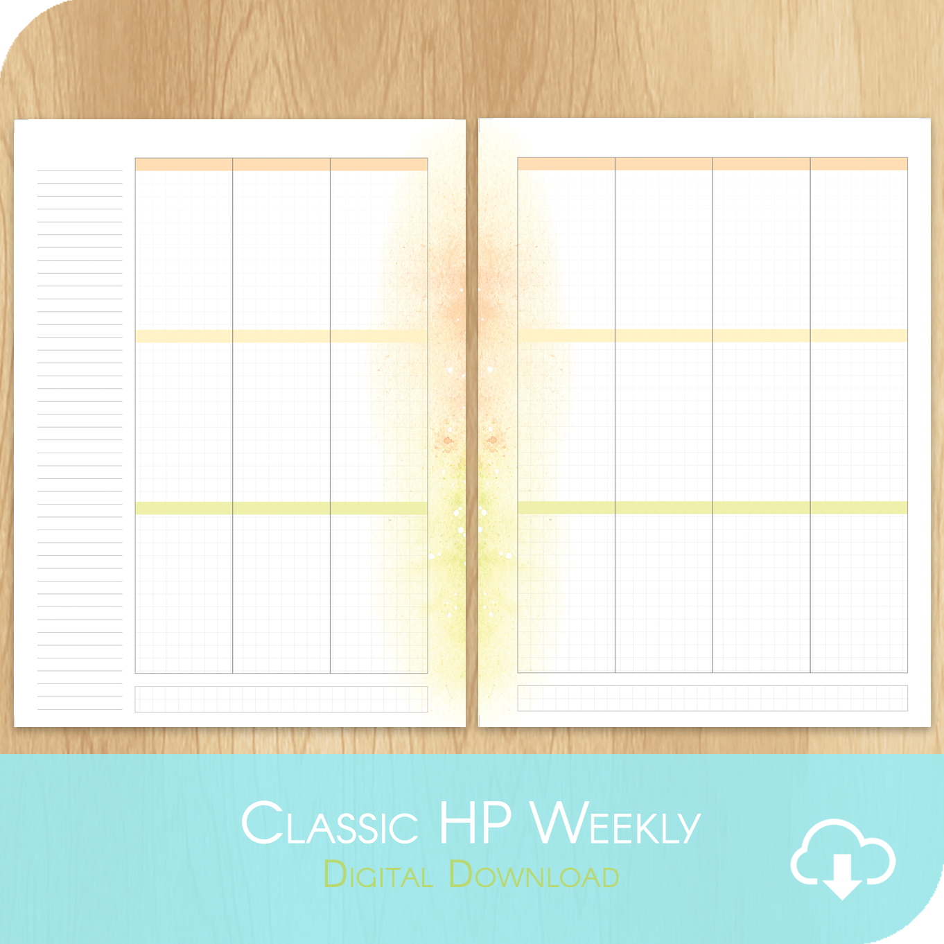 Off The Clock - Printable Classic Happy Planner Size - 1 Week on 2 Pages