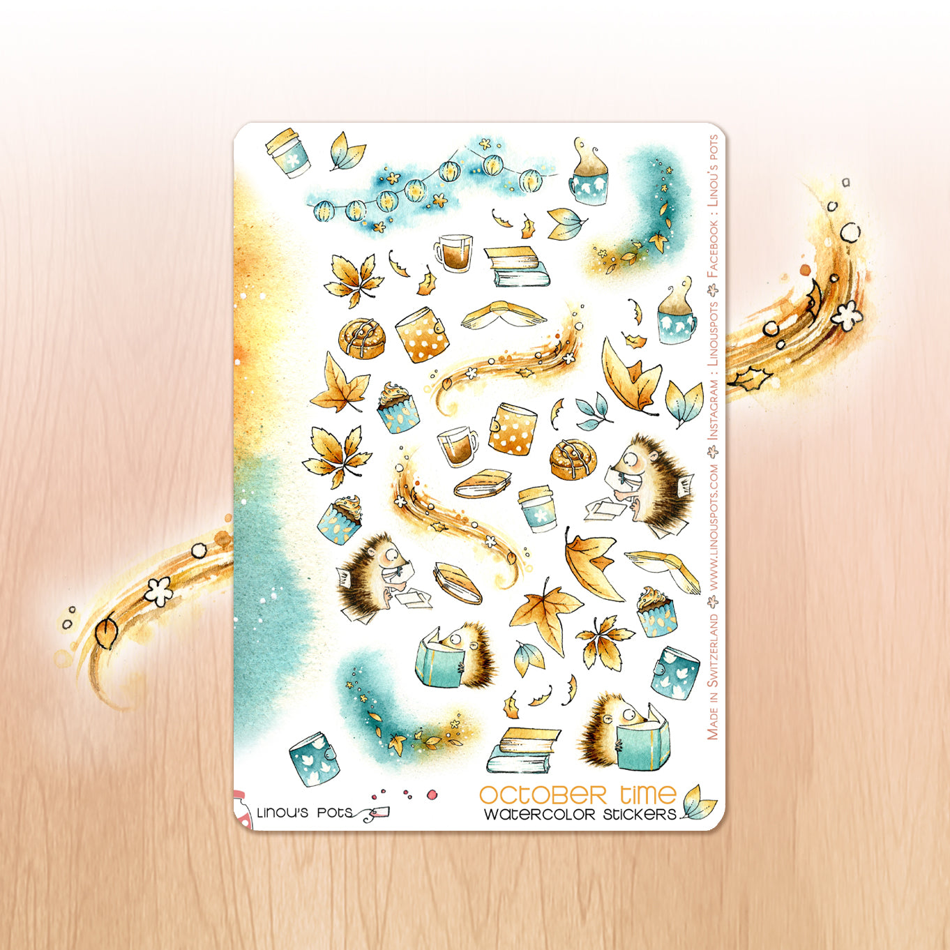Sweater Weather GOLD FOIL journaling sticker sheet - autumn translucent  stickers -Sweater Weather Collection