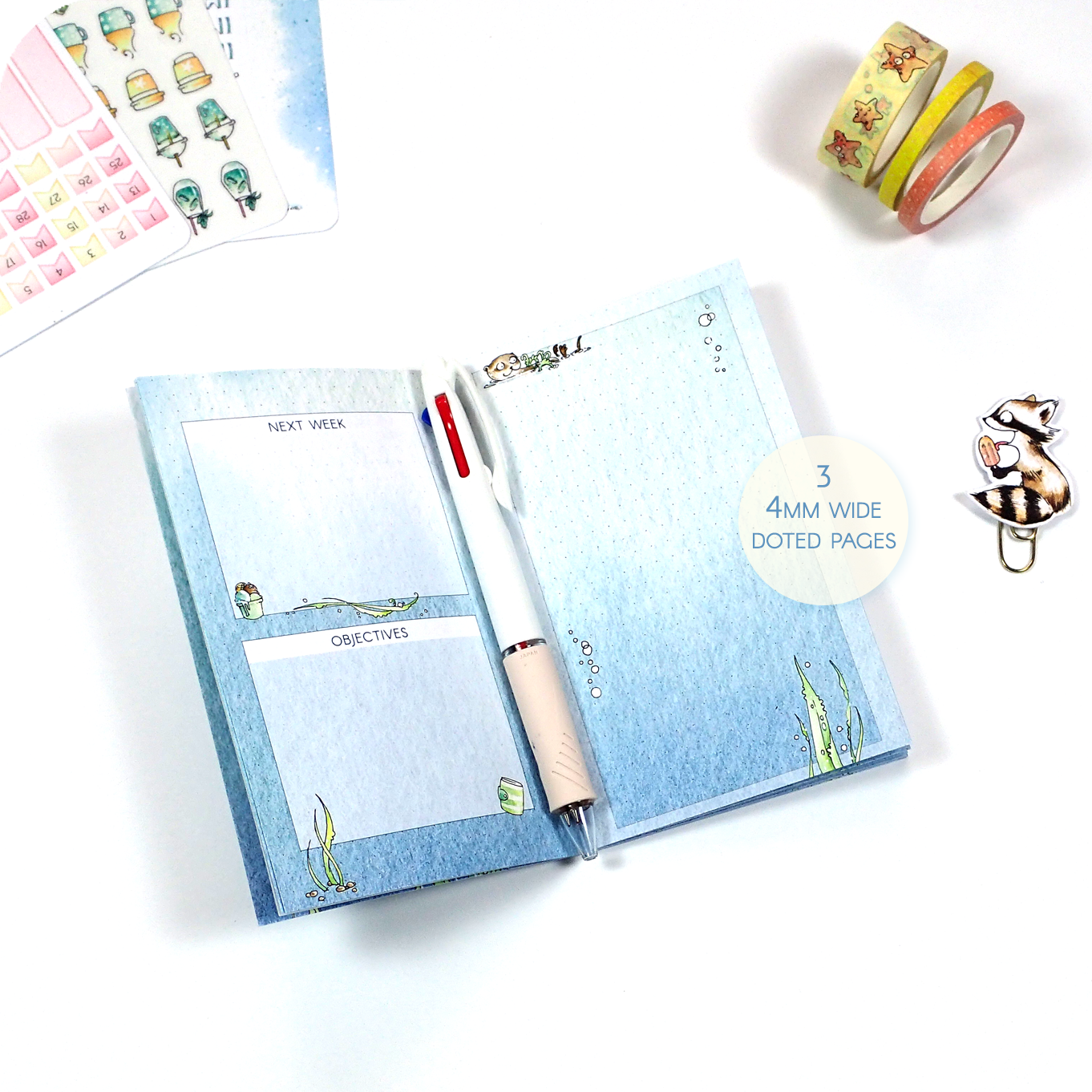 Undated Traveler's Notebook Insert - June Collection for POCKET sized –  Linouspots