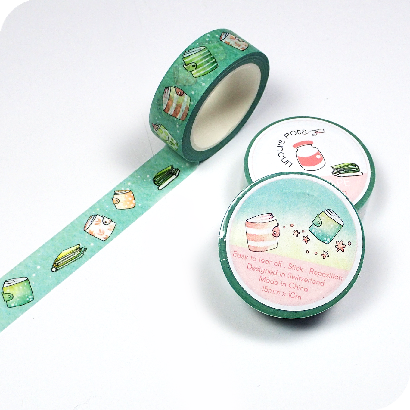 Washi Tape with Planners Pattern in Turquoise