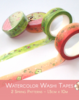 Flowered Washi Tapes in Spring Tones