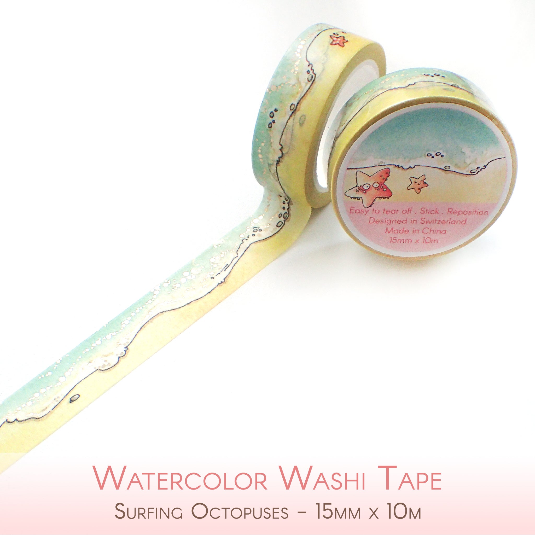 Christmas Woods - Foiled Washi Tape with Pink Snow – Linouspots