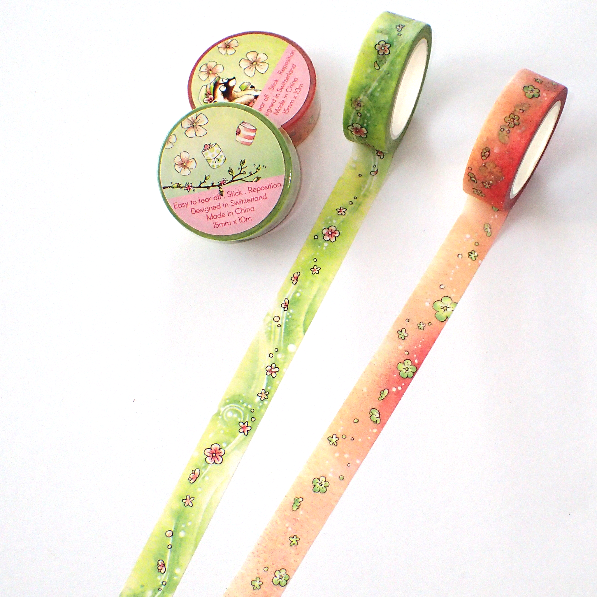 Spring watercolor washi tapes from Linouspots